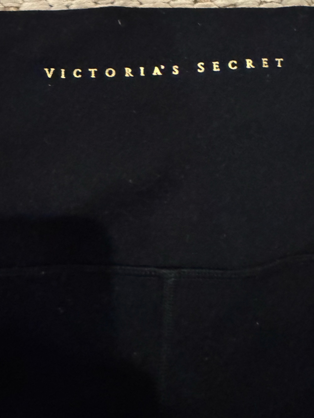Victoria's Secret Black Sweatshirt with Gold Logo